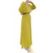Women's Clothing Ladies' Middle Eastern Muslim Woolen Stripe Fashionable And Elegant Belted Dress_ecoleips.com
