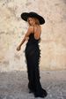 Women's clothing sexy sleeveless suspender dress long skirt_ecoleips.com