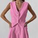 2025 European And American Design Cotton Linen Suit Women's Summer Casual Sleeveless Vest Shorts Two-Piece Set_ecoleips.com