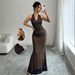 Summer New Arrival Women Dress Sexy Halter Neck Sheer Mesh Pure Desire Style Sleeveless Dress For Women Summer Daily Wear_ecoleips.com