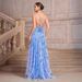 Women's Butterfly Sequin V-Neck Slit Dress – Elegant & Glamorous Bodycon Evening Gown_ecoleips.com