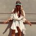 Summer New Cross Border Irregular Short Dress round Neck Batwing Sleeve Pleated Casual Elegant Fashion European American Style_ecoleips.com