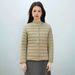 Women's Lightweight Down Jacket With 90% White Duck Down - Classic V-Neck & Round Neck Design, Slim Fit Long Sleeve Coat In 12 Elegant Colors_ecoleips.com