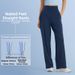 Women's Clothing High Waist Wide Leg Yoga Pants Casual Loose Fit Slimming Outerwear With Long Pockets Polyester_ecoleips.com
