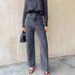 High-Waisted Stretch Wide-Leg Jeans For Women - Relaxed Straight-Leg Denim Pants_ecoleips.com