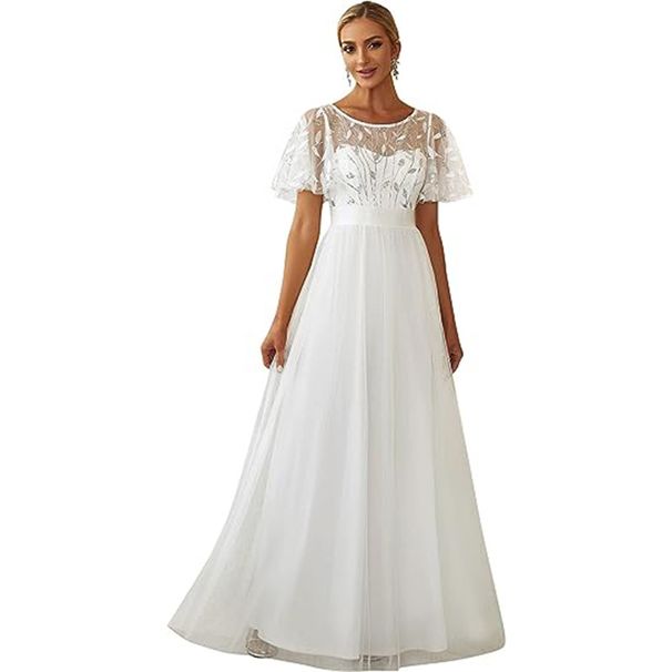 2025 Style New Formal Long Evening Lace Patchwork Dress For Women_ecoleips.com