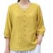 Large-Size Women's Clothing For Spring/Summer Season: A Stylish, Casual, Loose-Fitting, Solid-Colored Top With An Artist_ecoleips.com