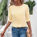 Women's Elegant Striped Printed Round Neck Shirt Fashion Top Style Best Selling New_ecoleips.com