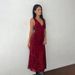 Women's Clothing Slim Fit Long Dress Waist Cinching V Neck American Style Fashion Printed Summer New_ecoleips.com