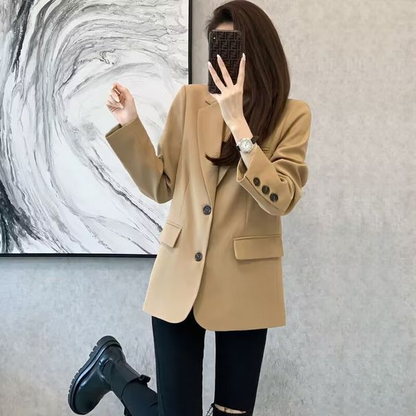 2026 Spring And Autumn New Women's Jacket, Popular Style, Elegant, Casual, Slim-Fit, Slimming, Student Blazer For Women_ecoleips.com