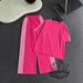 Women's American Style Fashion Summer Simple Short Sleeve T-Shirt And Wide Leg Pants Casual Two Piece Set_ecoleips.com