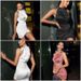 Sexy Off Shoulder Bodycon Dress For Women Ruched Hips Irregular Solid Color Fitted Waist_ecoleips.com