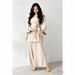 Women's Elegant Two Piece Set European American Style Cross Border Long Sleeved Solid Color Wide Leg Pants plus Size_ecoleips.com