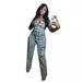 Women's Clothing New Tube Top Embroidered Jumpsuit Trousers Top Stretch Pants_ecoleips.com