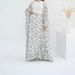 Women's Clothing Modest Abaya Dress Print Cardigan And Skirt Elegant Muslim Two-Piece Set – White Floral Print Abaya & Skirt With Button Detail_ecoleips.com
