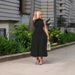 Summer New Cross-Border European And American Style Stand Collar Elegant Pleated Patchwork Waist-Cinching Long Dress_ecoleips.com