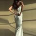 Spring/Summer Solid Color Patchwork Long Dress Women's Cool Elegant White Moonlight Style Spaghetti Strap Tie Waist Slim Fit_ecoleips.com