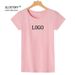 Custom Logo Women's Summer Short Sleeve Blank T-shirts Ladies Casual Basic Cotton Spandex Slim Fit GYM Yoga Sports T Shirts_ecoleips.com