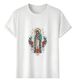 Women's T-Shirts Tshirt Muscle Freaks Virgin Mary Floral Illustration Style_ecoleips.com