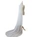 3M Pearl-Embellished Single-Layer Wedding Veil With Comb – Cathedral Length Bridal Accessory For Vintage & Boho Brides (Ivory/White)_ecoleips.com