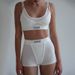 Women's Clothing American Style Vacation Two-Piece Set Sports Vest Top With Flat Leg Shorts Suit For Females_ecoleips.com