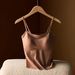 Women's Camisole With Built-in Chest Pad New Summer Style Wearable Outside Or As Layering Fishbone Structure Integrated Bra-s_ecoleips.com