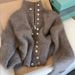 Women's Heavyweight Double-Breasted Stand Collar Zip-Up Knit Sweater Coat – Cozy Winter Pullover With Lazy Chic Style (Grey/Red)_ecoleips.com
