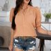DiYun 2025 Spri/Summer European And American Style Casual Commuti Bell-Sleeve Top Women's_ecoleips.com