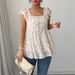 Women's Clothing Holiday Simple Style Broken Flower Waist High End Tops For Women Spring And Summer_ecoleips.com