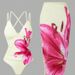 2026 Sexy One Piece Swimsuit European And American Style Foreign Trade Cross Border Charm Lily Print Women's Swimwear_ecoleips.com