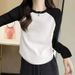 German Velvet New Autumn And Winter Printing Inner With Simple Shoulder Plush Thickened Long-sleeved T-shirt Bottoming Shirt For Women_ecoleips.com