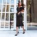 Elegant Pink Lace Waisted Solid Color Wrap Chest Midi Dress For Commute Temperament Ladies Daily Wear_ecoleips.com