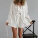 French V-Neck Flowy Ruffle Blouse & Shorts Set – Spring 2025 Trendy Two-Piece Outfit_ecoleips.com