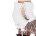 Aria Basics Aria Basics Beggar Ripped Jeans Eyelet Bandage European And American Style Nightclub Sexy Women's Hot Pants_ecoleips.com