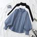 Women's Clothing White Lantern Sleeve Shirt For Women Unique Design Loose Fit Long Sleeve Collared Top Slimming Elegant New Style_ecoleips.com
