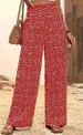 K Printed Loose Casual Pants With Elastic Waistband And Elastic Pants_ecoleips.com