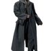 Hot-Selling Cross-Border Trade European And American Style Women's Fashion Elegant Suit Collar Striped Woolen_ecoleips.com