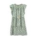 European American Style Women's Floral Polka Dot Casual Dress With Flutter Sleeves, Ruffles, And Printed Midi Length_ecoleips.com