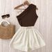 's New European American Foreign Trade Cross-border Solid Color Off-shoulder Sleeveless Top And Loose Casual_ecoleips.com