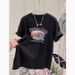 Plus Size Oversized T-Shirt For Women - Soft Cotton Comfort Tee With Bold Letter Print, Flowy Fit For Everyday Wear_ecoleips.com