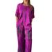 Women's Clothing Summer New Round Neck Fashion Printing Loose Two Piece Suit For Women_ecoleips.com