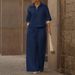 Women's New Style Casual Loose Fitting High End Two Piece Set Shirt Collar_ecoleips.com