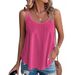 Women's Tank Sleeveless Top Thin Strap Shirt Loose Beach Vacation 2025 Casual Sexy Hot Girl Style_ecoleips.com