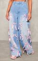 2025 Bow High Waist Wide Leg Jeans Street Distressed Loose Ladies Jeans_ecoleips.com