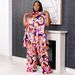 Spring Summer Women's Color Printed Shirt Casual Comfortable Two Piece Set Short Sleeve Collar in Stock Wholesale N7986_ecoleips.com