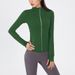 Women's Slim Fit Yoga Top Jacket With Gold Zipper Non-Mesh Fabric For Outdoor Sports And Fitness Upgraded Version_ecoleips.com