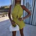 Spring/Summer Women's Casual Solid Color Jumpsuit Semi High Neck Sleeveless Backless Design European American Style Shorts_ecoleips.com
