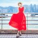 Bohemian Long Beach For Women Summer 2025 New Style Seaside Vacation Red Blue Chiffon Dress_ecoleips.com
