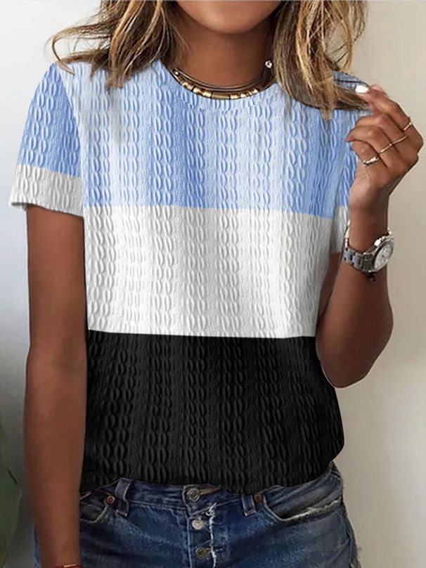 Women's Casual Short Sleeve round Neck T-Shirt Digital Print Soft Breathable Fabric Trendy Streetwear Multiple Colors And Sizes_ecoleips.com