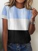Women's Casual Short Sleeve round Neck T-Shirt Digital Print Soft Breathable Fabric Trendy Streetwear Multiple Colors And Sizes_ecoleips.com